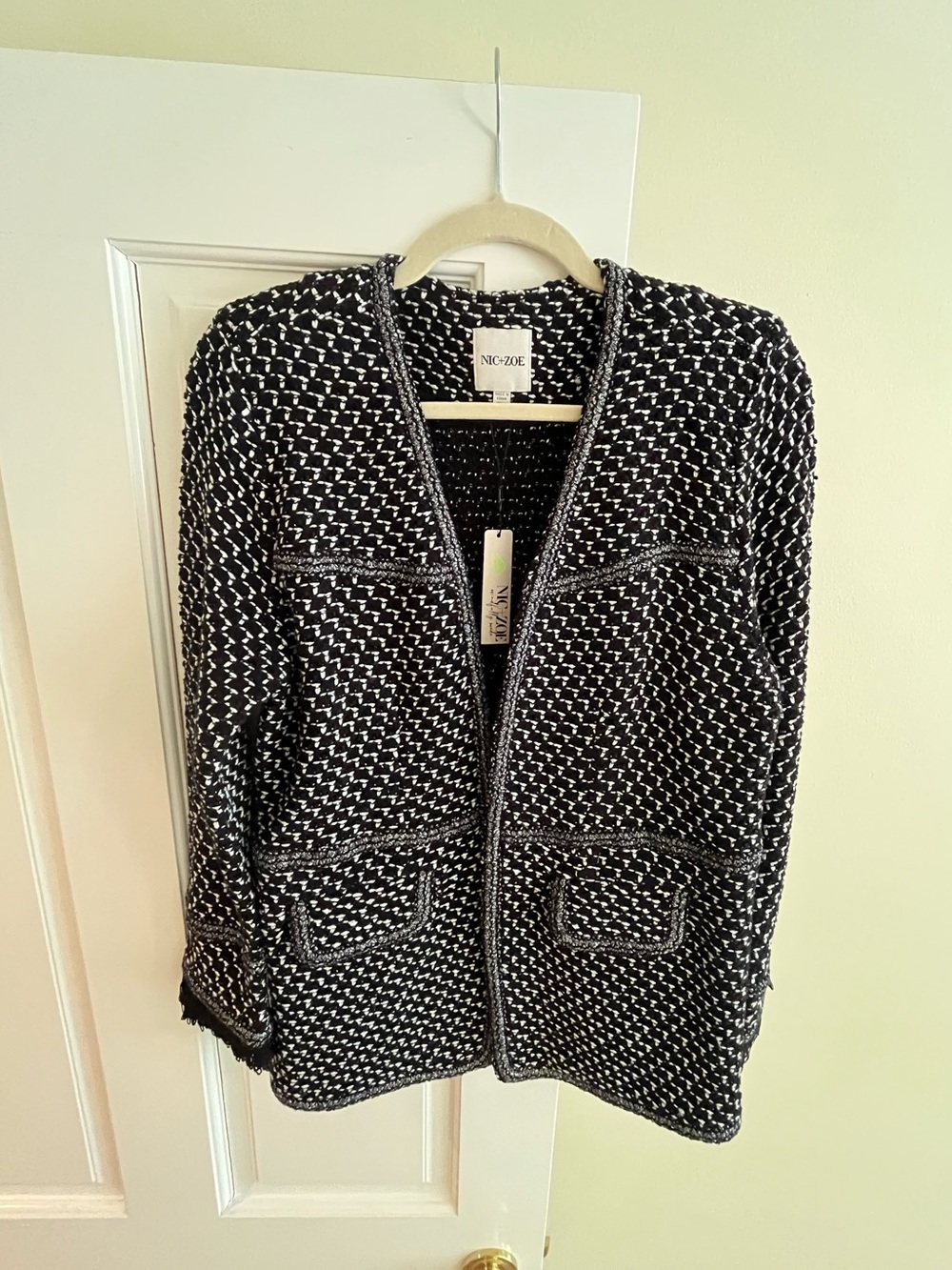 NIC+ZOE Knit Tweed Jacket Blazer Medium-Petite NWT